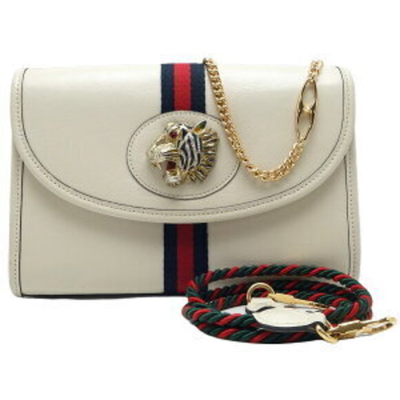 Gucci Tiger Head Raja Sherry Line Bag White Calfskin - Picture 10 of 10